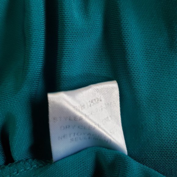 haute hippie Aquamarine Teal Plunging V Grecian Goddess Slit Maxi Gown Dress S M - Picture 16 of 16